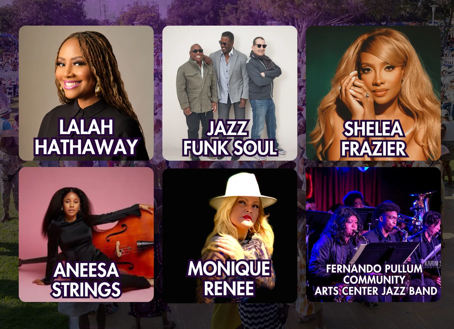 Jazz Festival 2026 flyer for the artists participating in the event